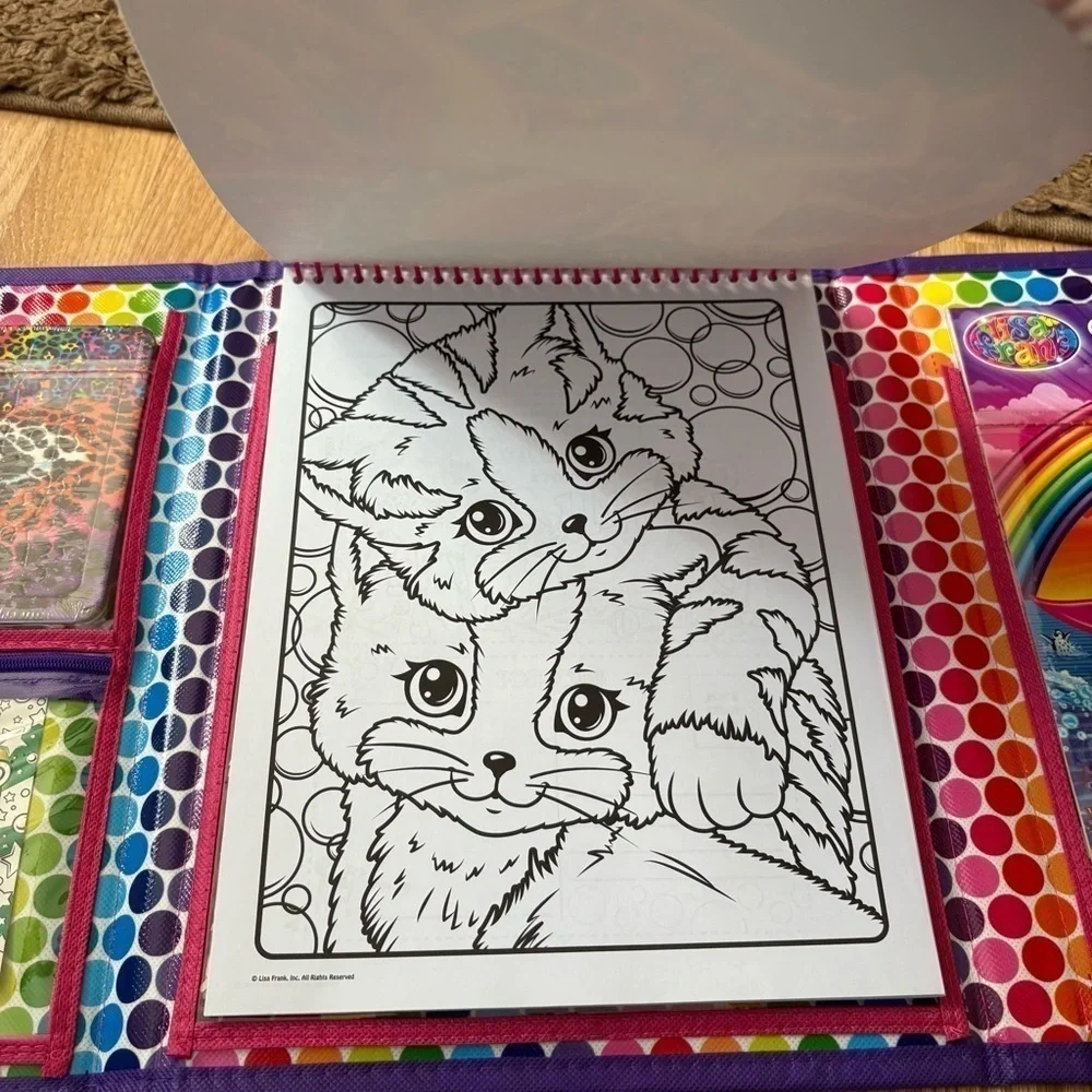 Lisa Frank Art Case Tikanni 2020 Trifold Portfolio On the Go Storage Art Kit